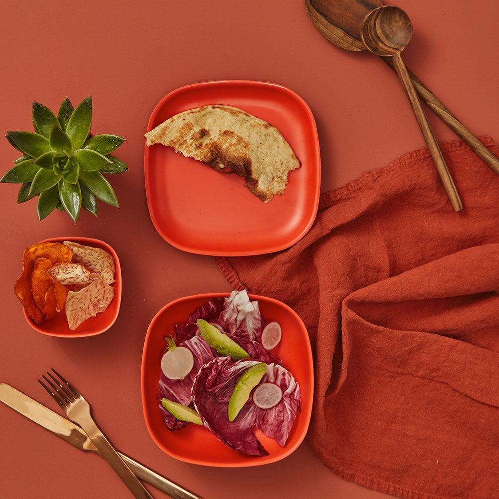 Bamboo Solo Salad Bowl - Set Of 4 - Persimmon