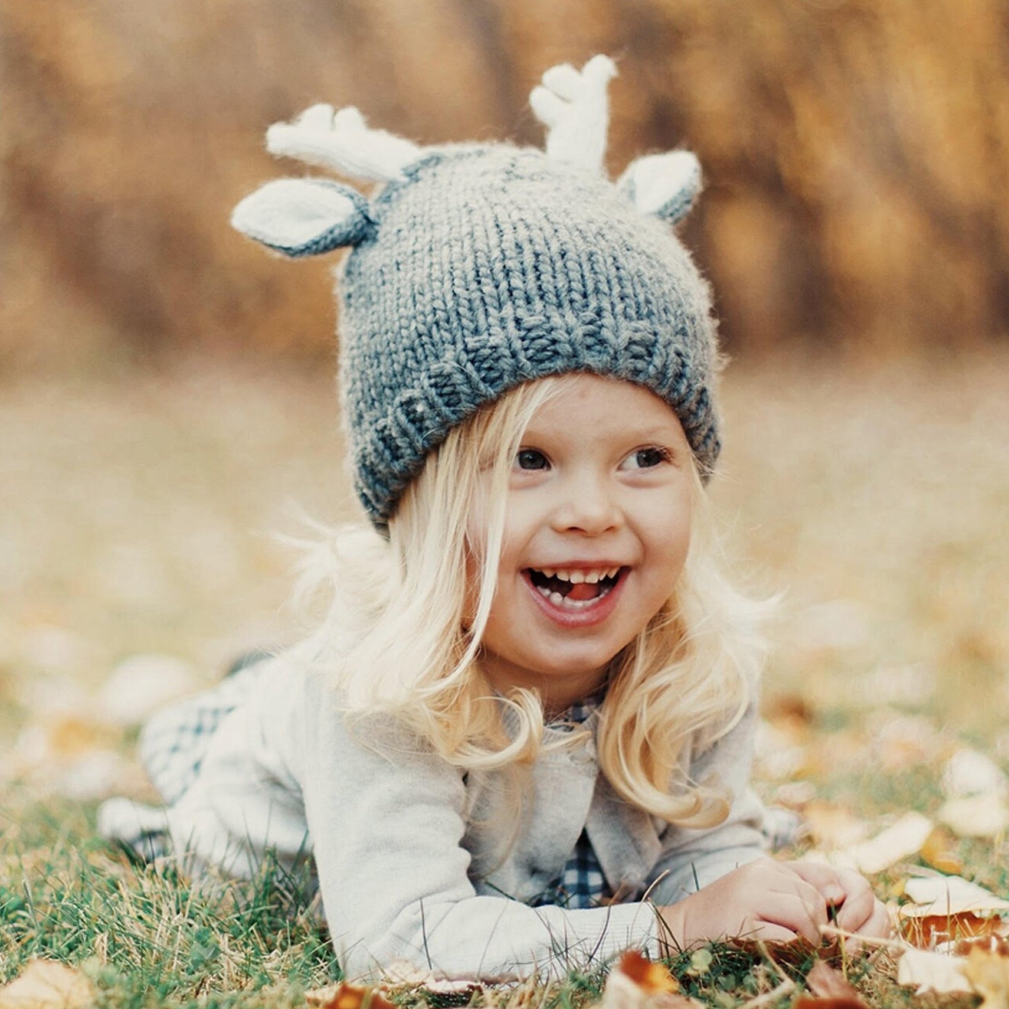 Hartley Deer Gray Knit Hat