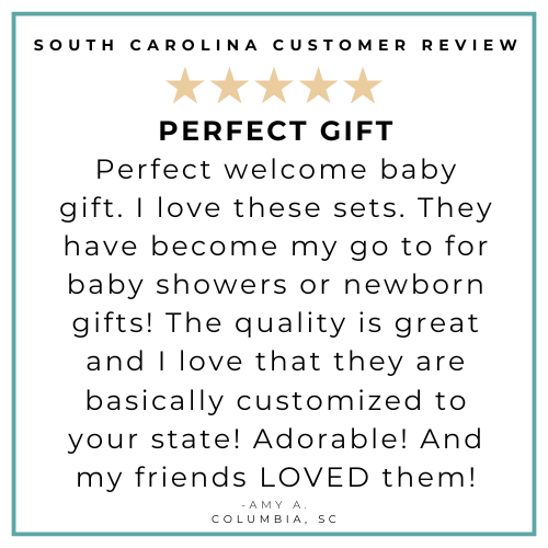 South Carolina Palmetto Moon Newborn Gift Bundle: Swaddle, Bib & Onesie