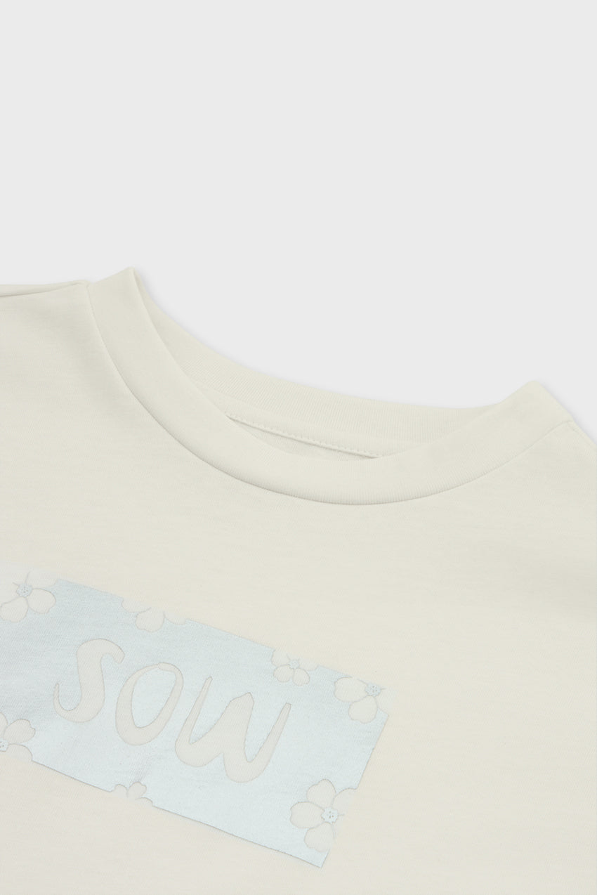 Relaxed Organic Cotton T-shirt With Sow Print