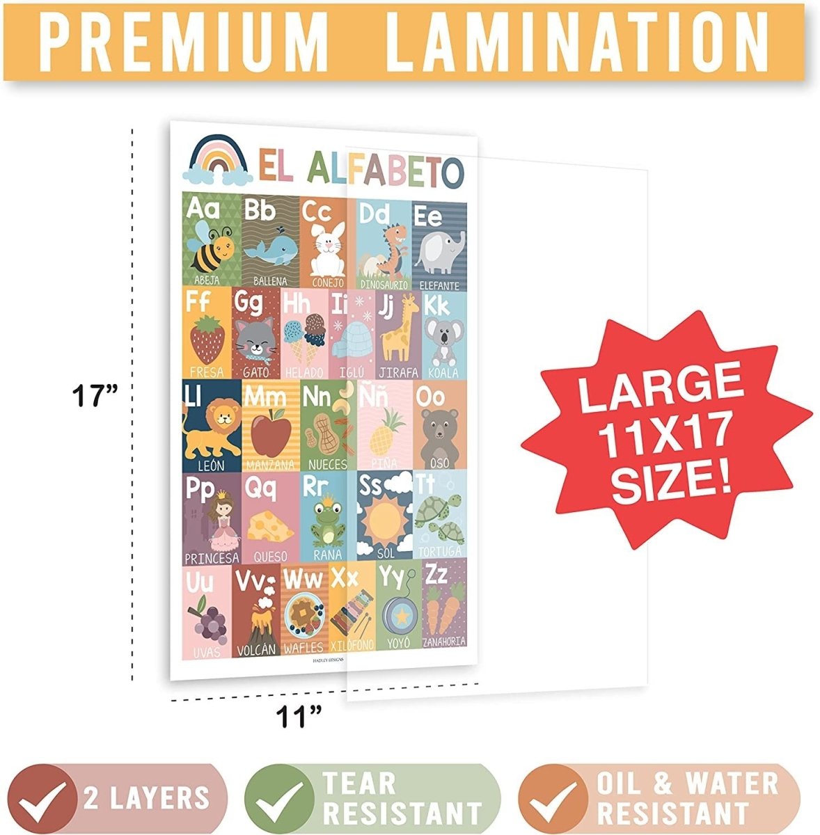 Spanish Pre-k Kit: Boho 12 Poster Pack