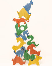 Wooden Chinese Zodiac Animals – Stacking Toy & Puzzle