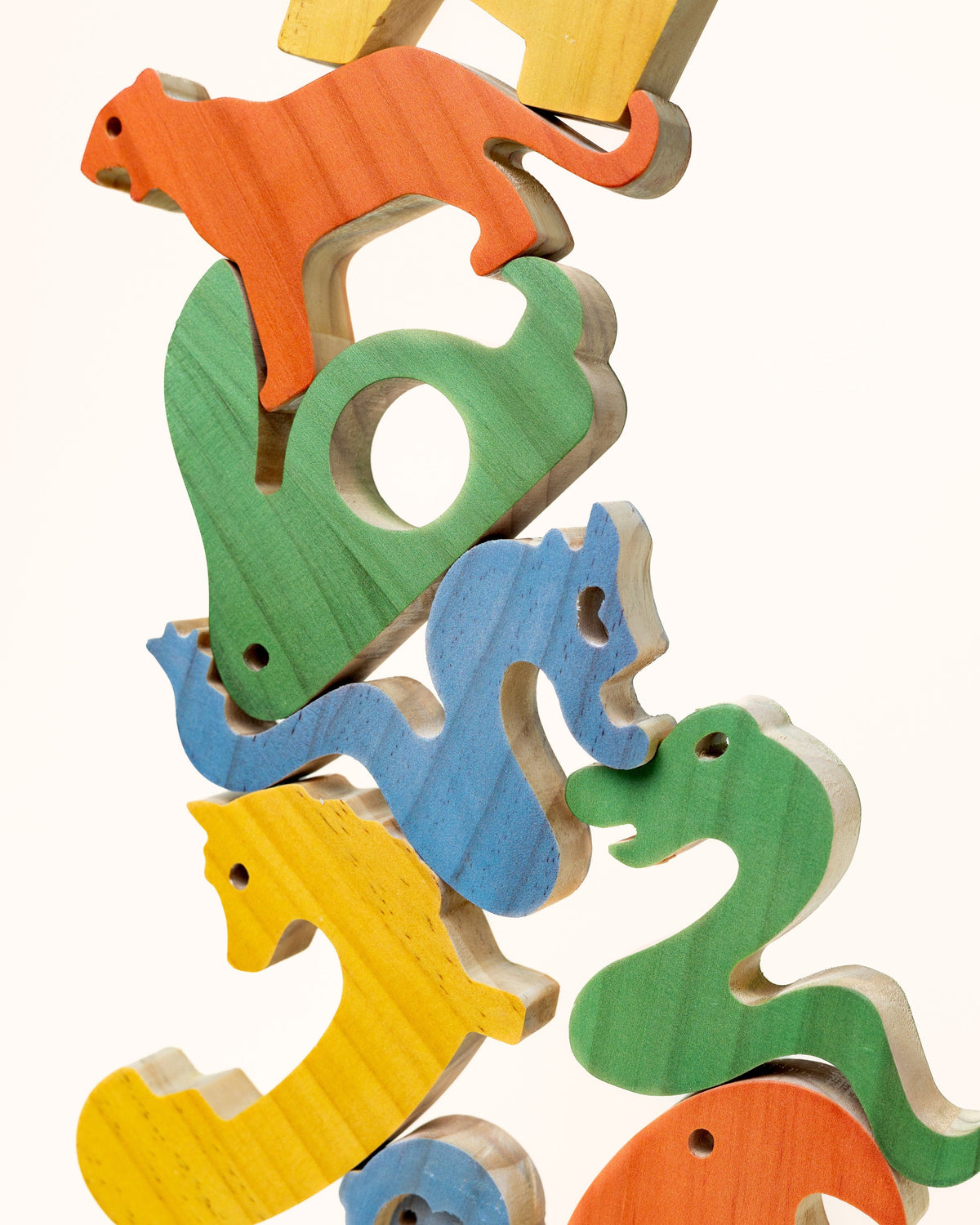 Wooden Chinese Zodiac Animals – Stacking Toy & Puzzle