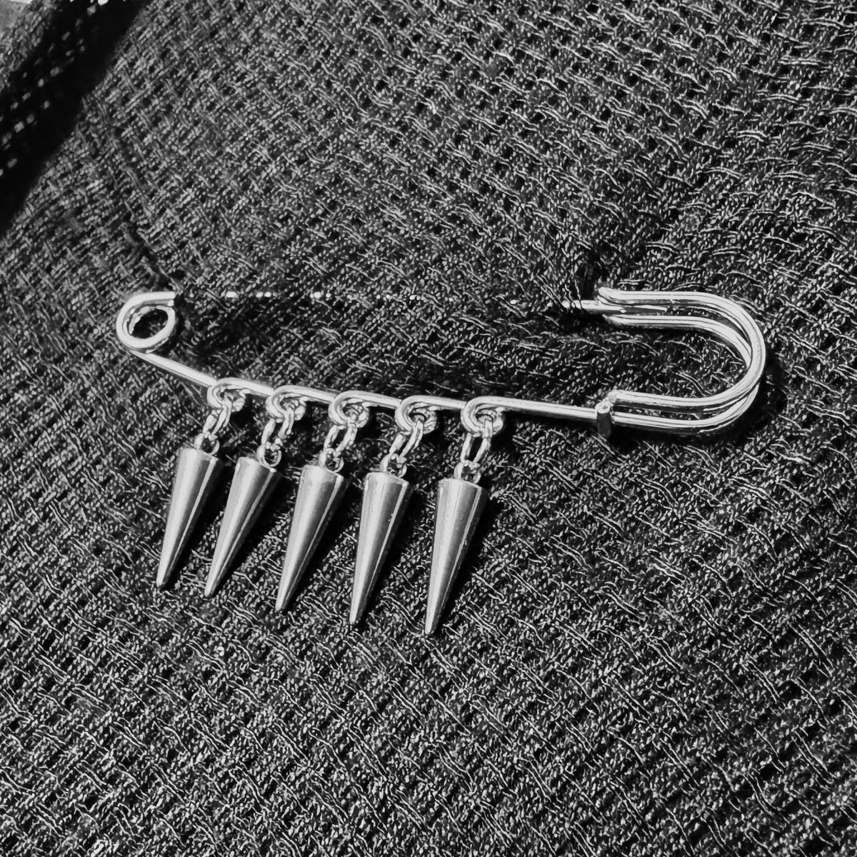 Spiked Safety Pin Brooch