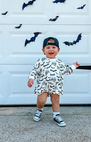 Spooky Bro Bamboo Bubble Romper Or Crewneck Sweatshirt