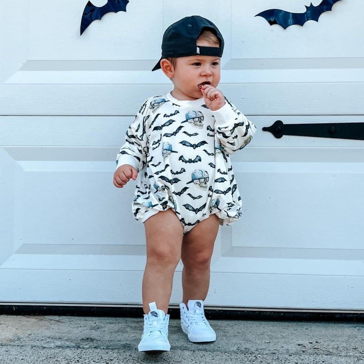 Spooky Bro Bamboo Bubble Romper Or Crewneck Sweatshirt