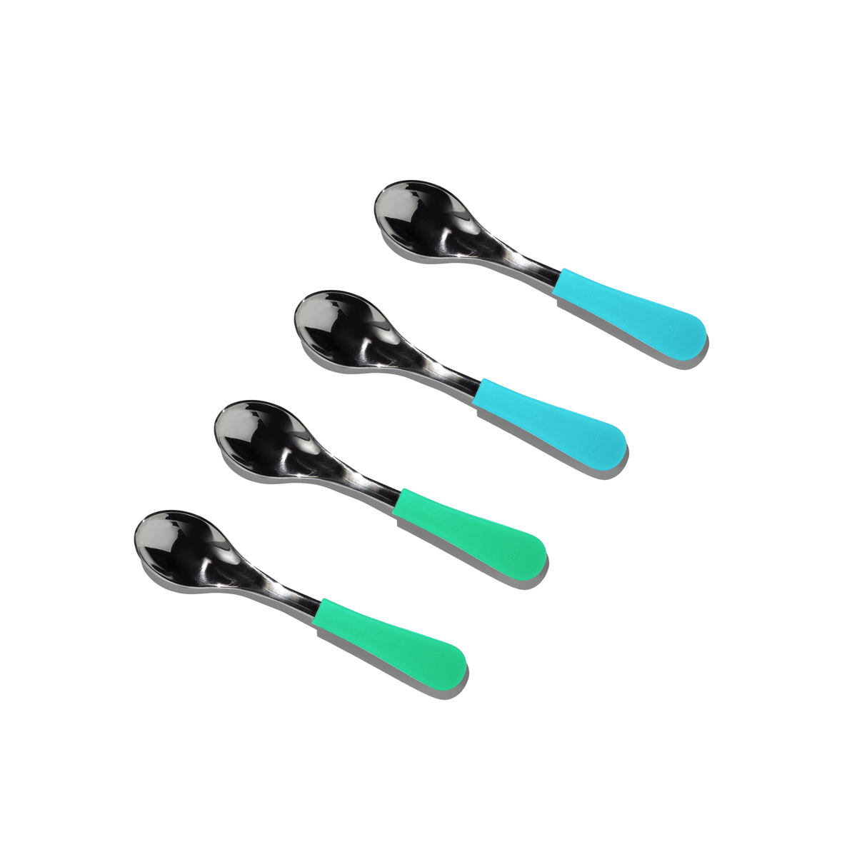Avanchy Stainless Steel Baby Spoons 2 Pack. (Older Babies)