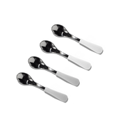 Avanchy Stainless Steel Baby Spoons 2 Pack. (Older Babies)