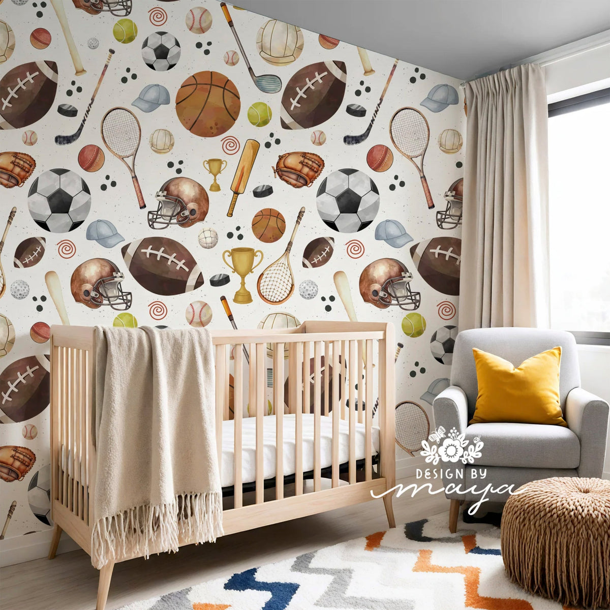 Sport Wallpaper - Nursery Wall Decor Wallpapers