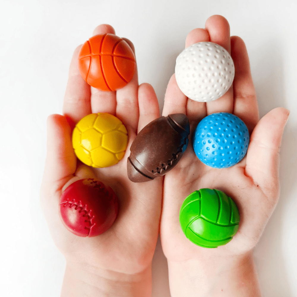 Sports Ball Crayons Set