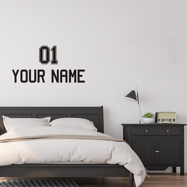 Jersey Name And Number Wall Decal