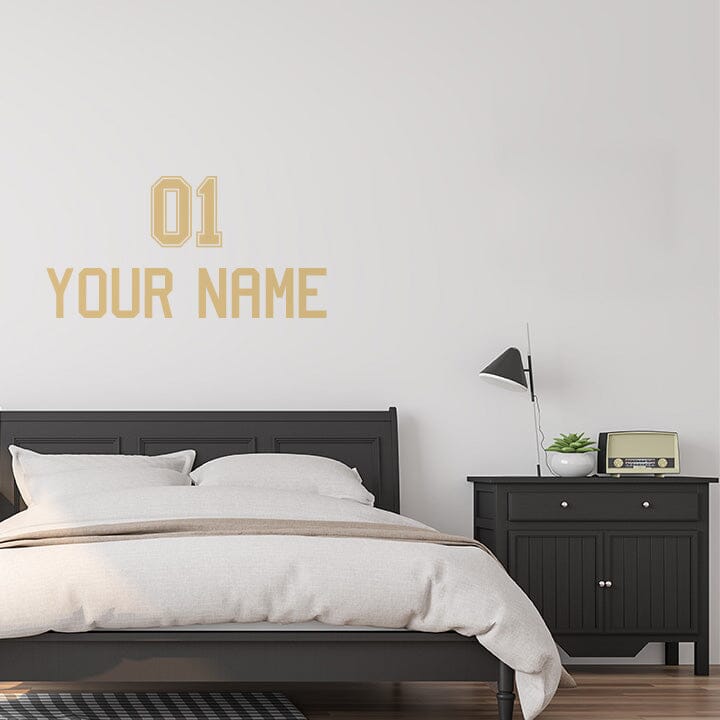 Jersey Name And Number Wall Decal