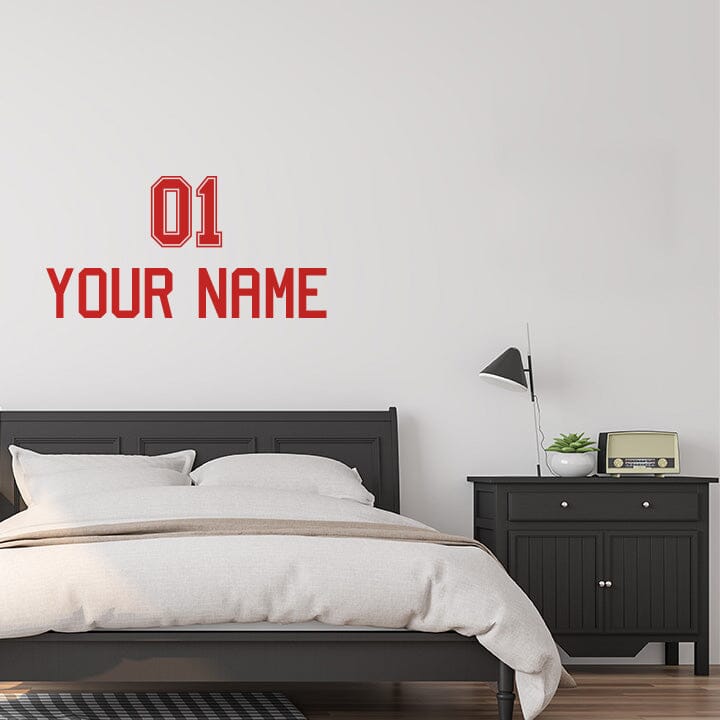 Jersey Name And Number Wall Decal