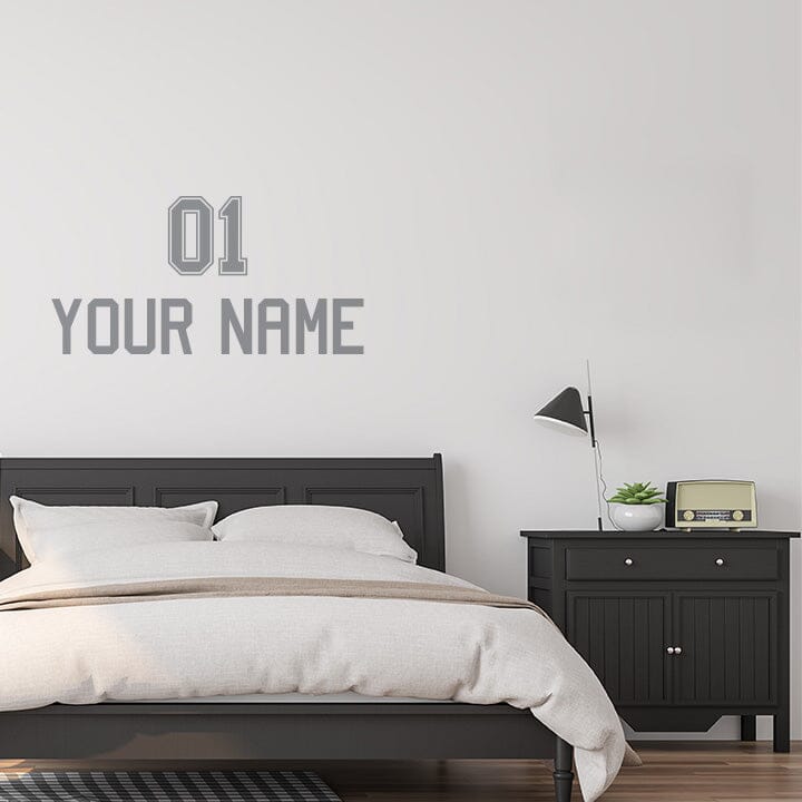 Jersey Name And Number Wall Decal