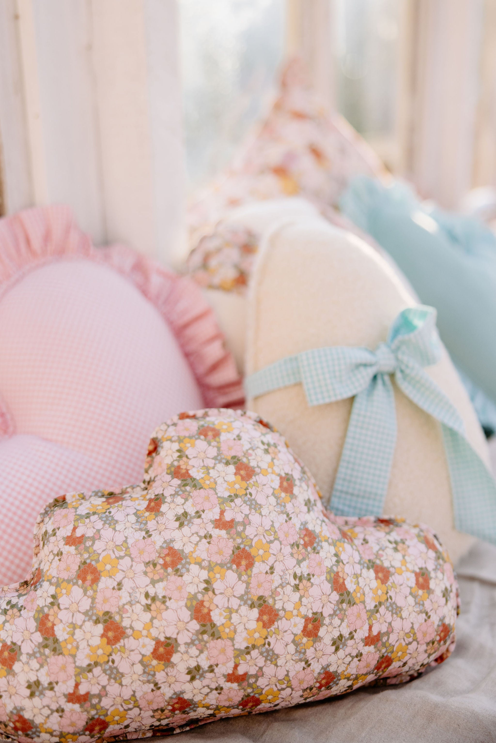 Satin Cotton "green Garden" Cloud Pillow