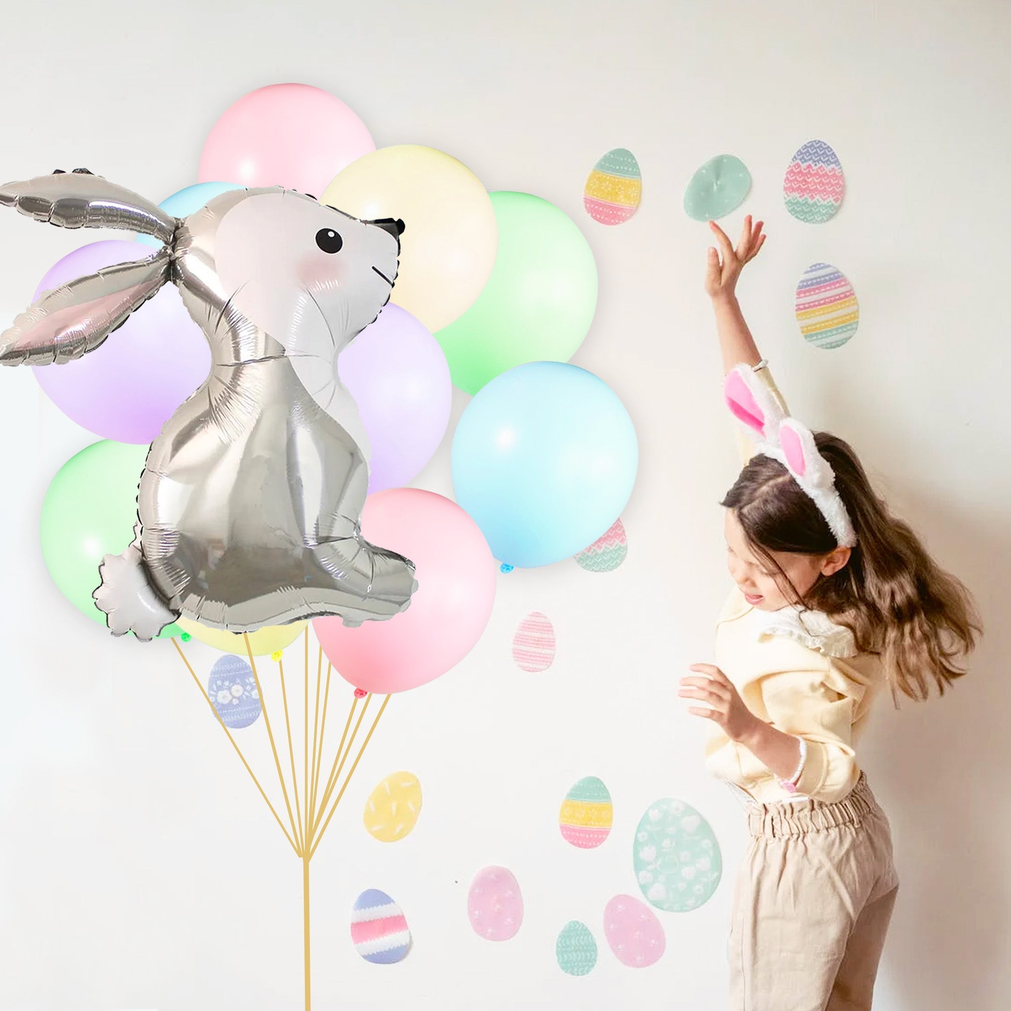 Rabbit Pastel Balloon Bouquet