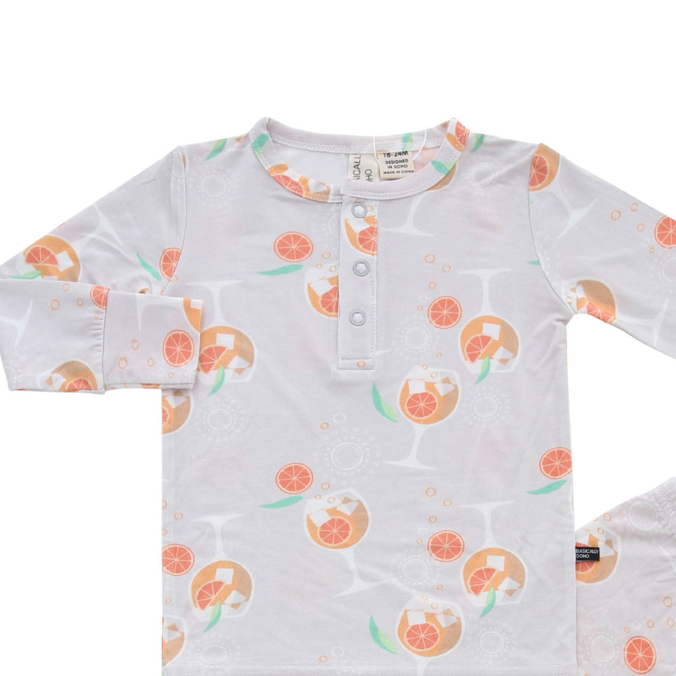 Amalfi Coast Aperol Spritz Gray Two-piece Set