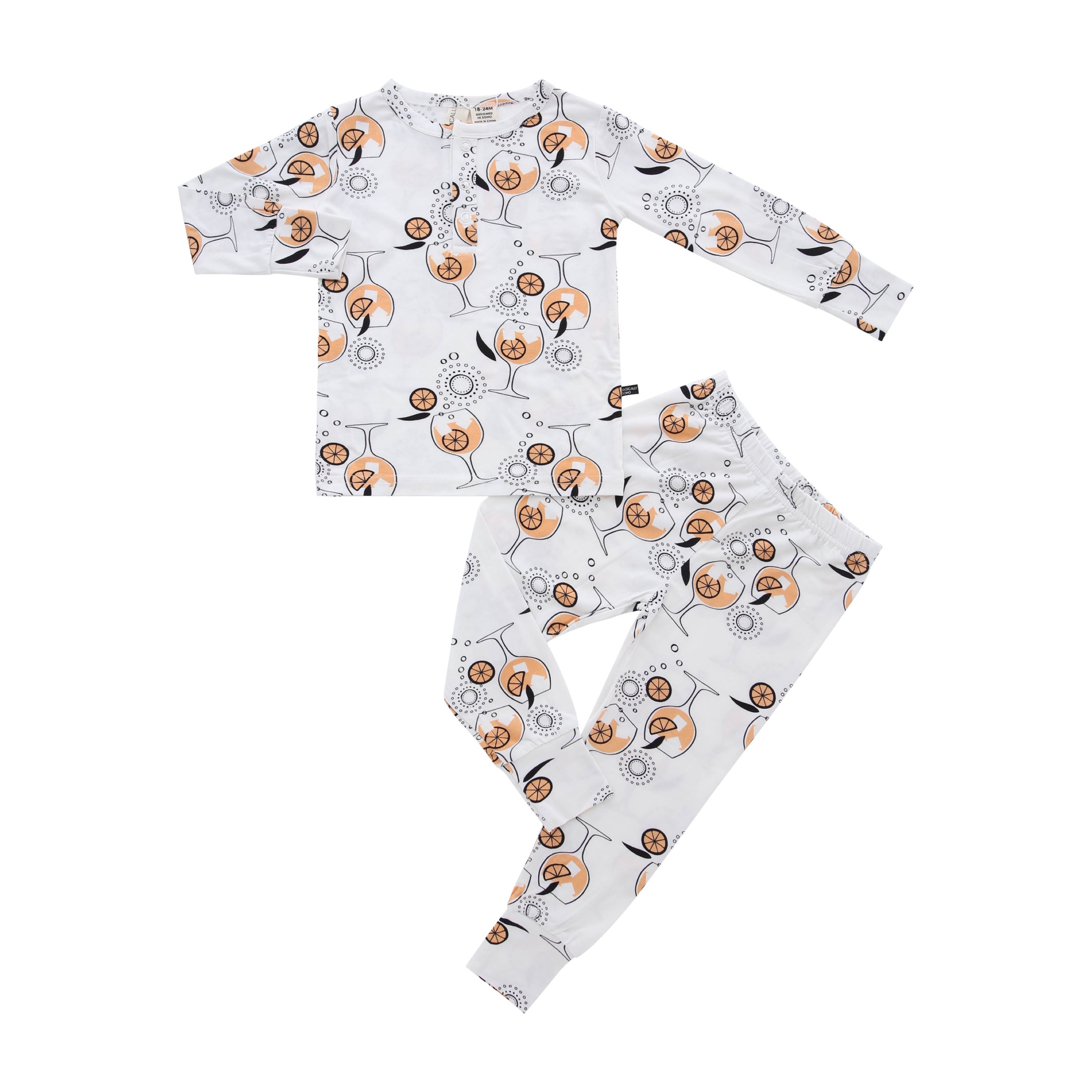 Amalfi Coast Aperol Spritz White Two-piece Set