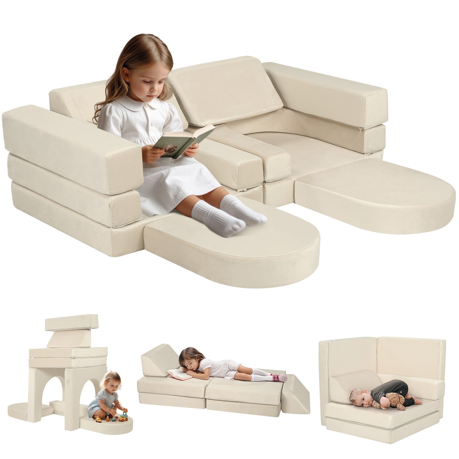 10-piece Kids Play Couch|glowsofa