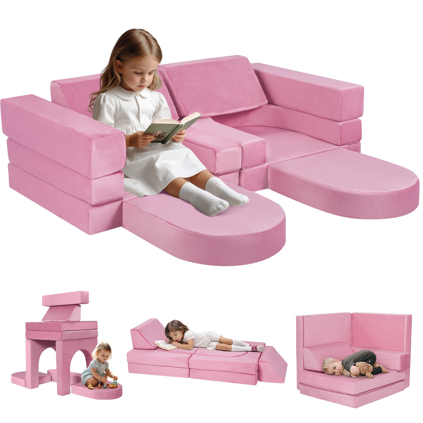 10-piece Kids Play Couch|glowsofa