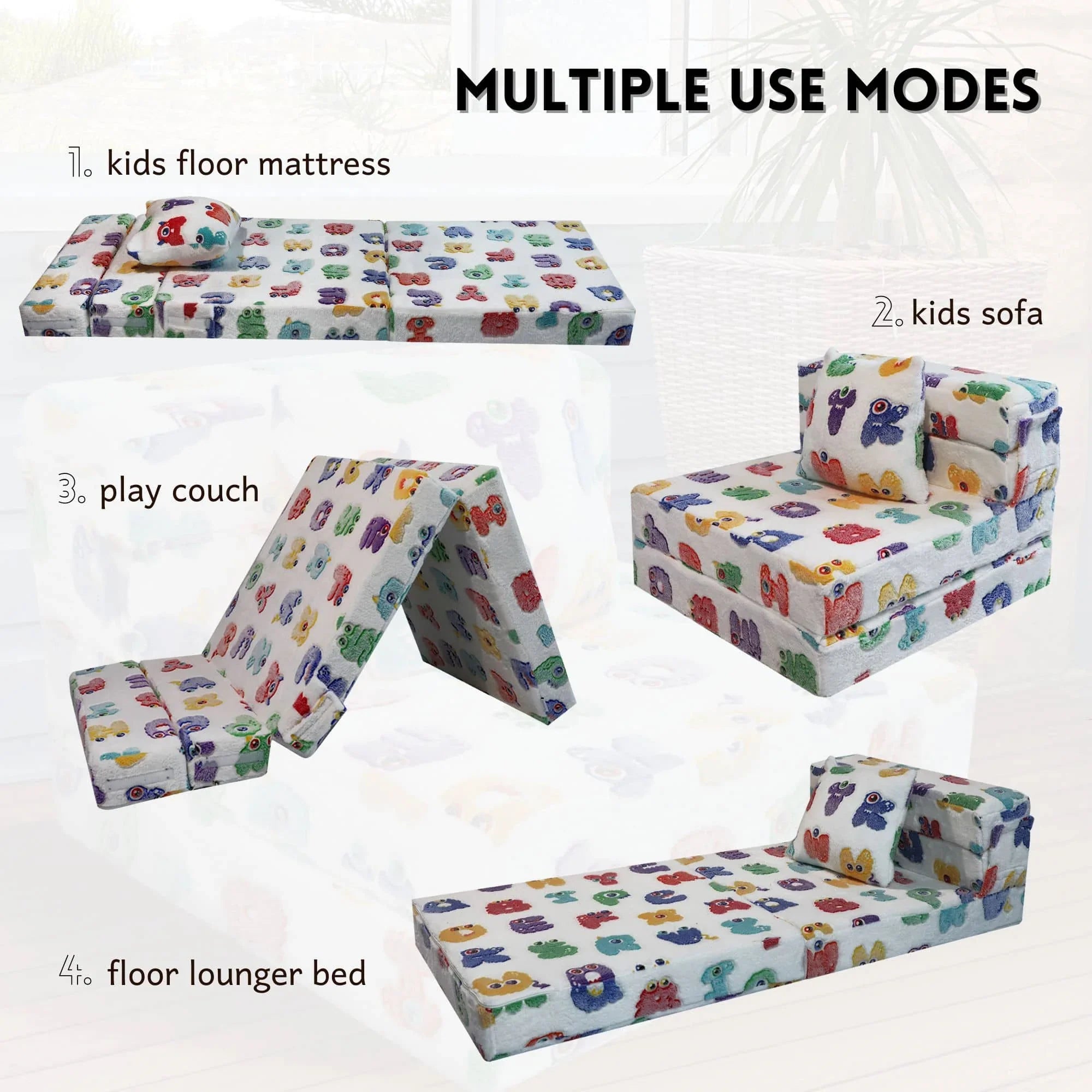 Convertible Kids Foldable Floor Mattress
