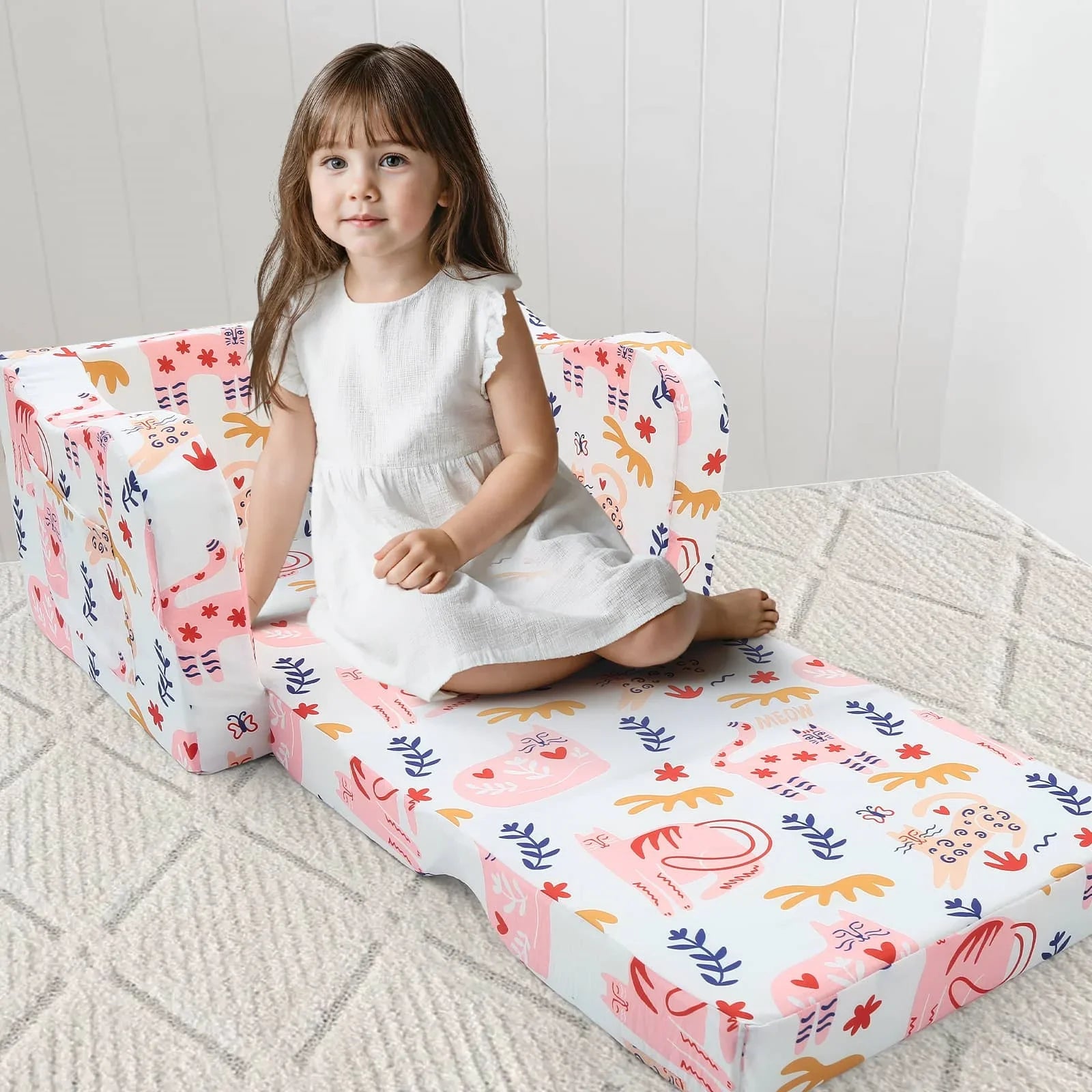 Children's Fold Out Sofa With Patterns