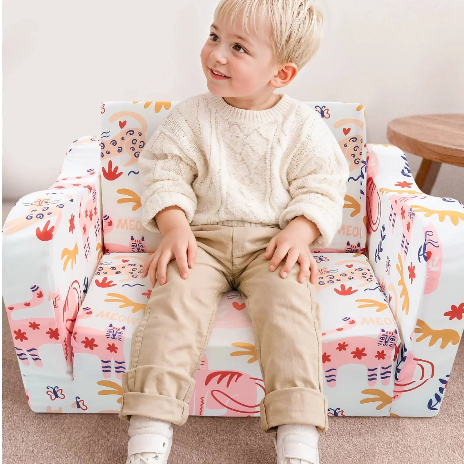 Children's Fold Out Sofa With Patterns