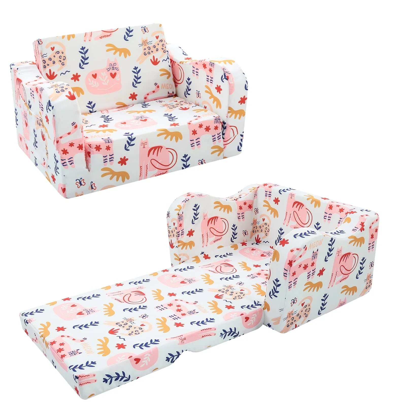 Children's Fold Out Sofa With Patterns