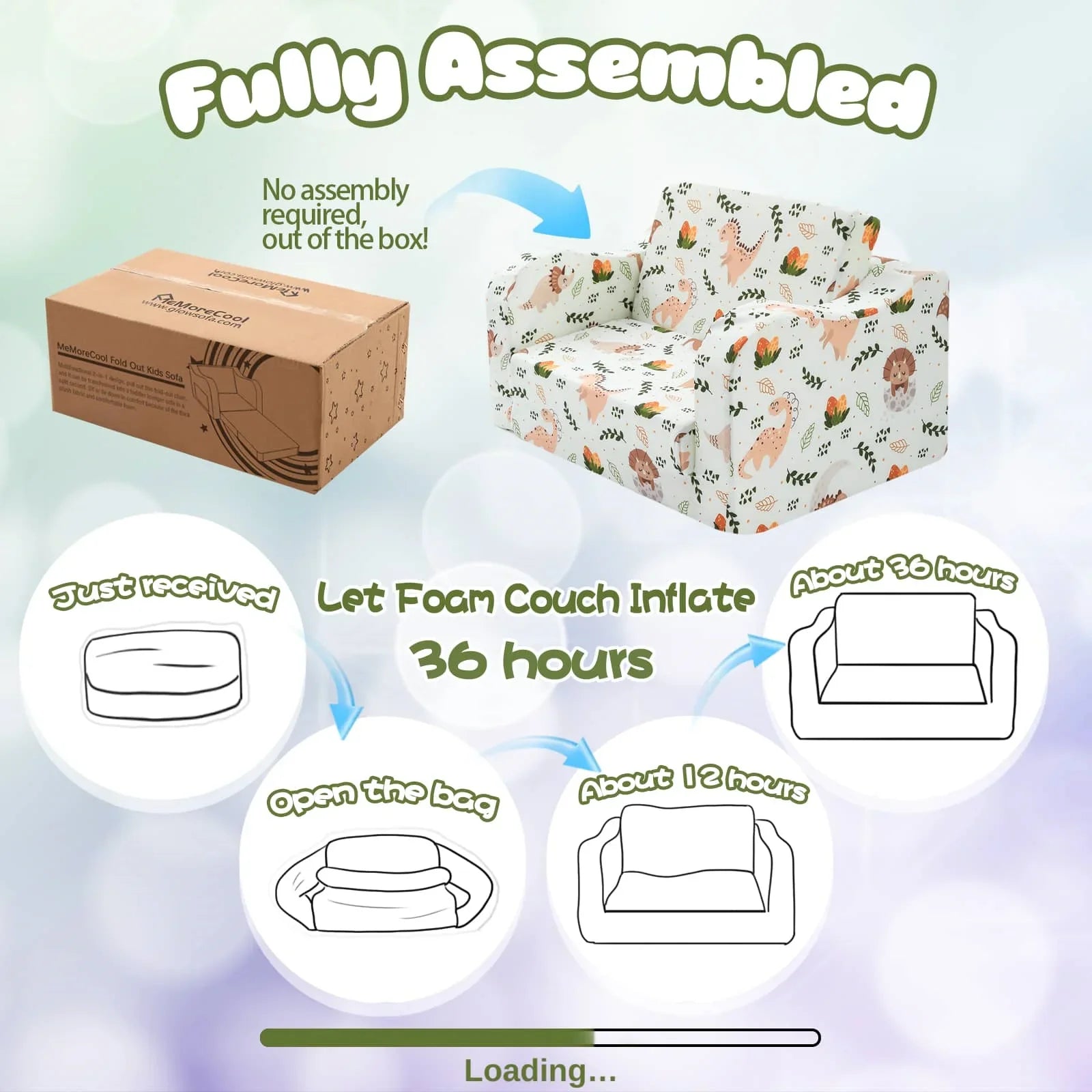 Children's Fold Out Sofa With Patterns