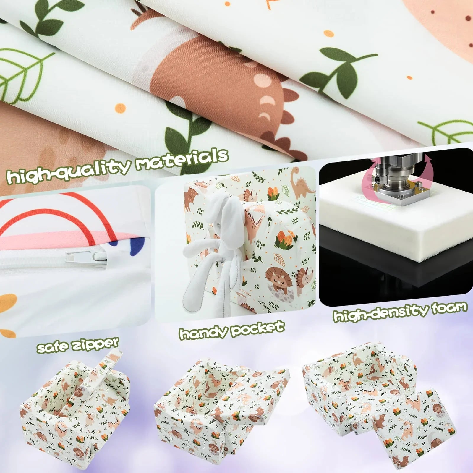Children's Fold Out Sofa With Patterns