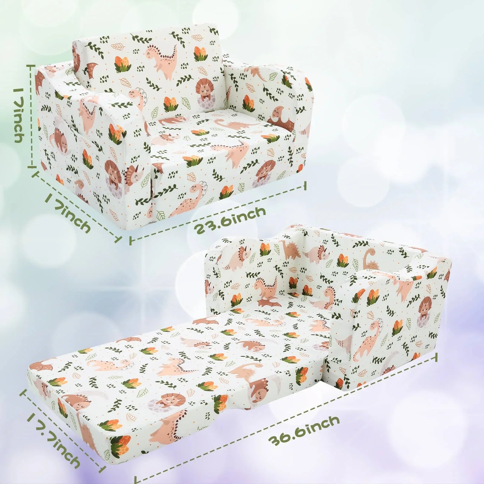 Children's Fold Out Sofa With Patterns