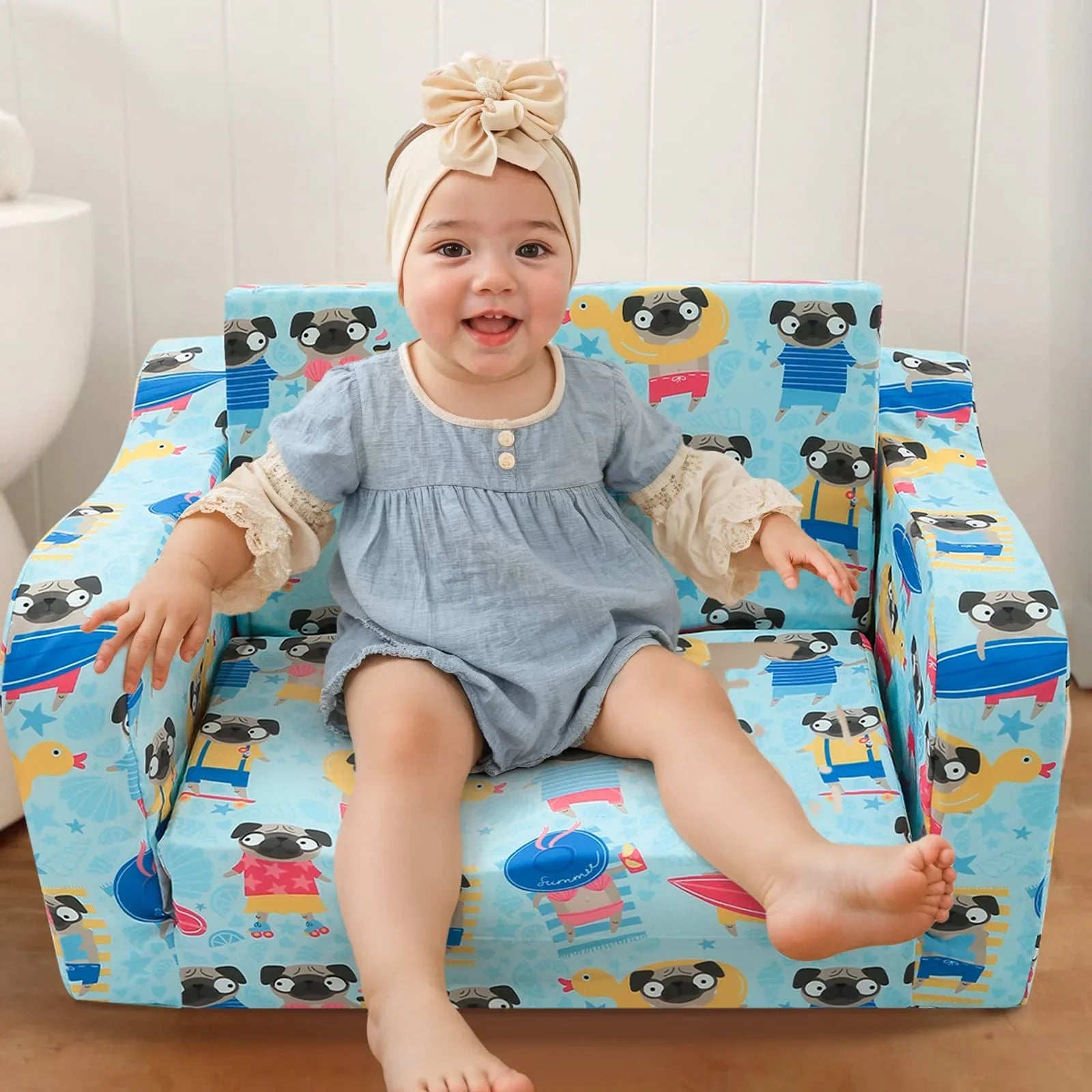Children's Fold Out Sofa With Patterns