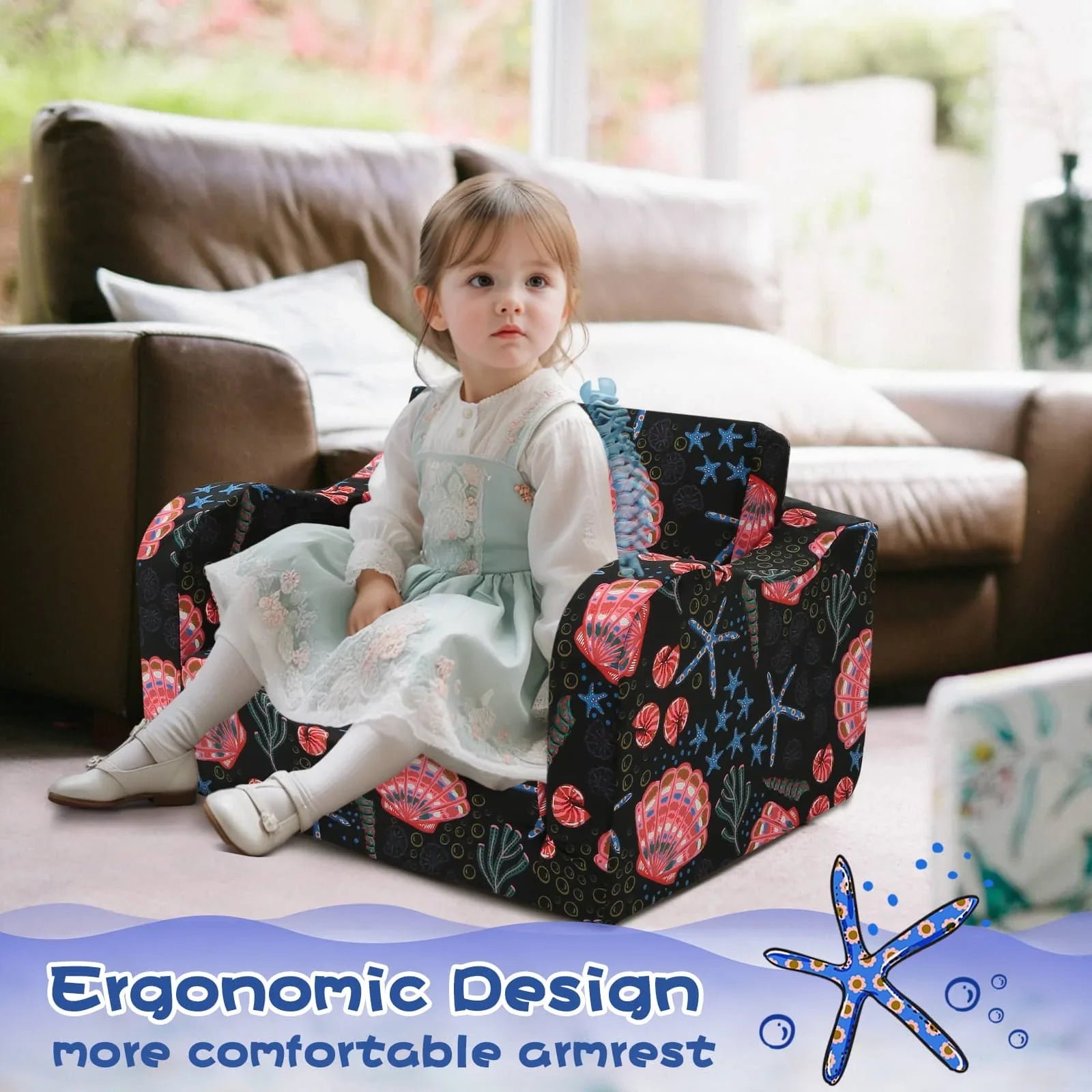 Children's Fold Out Sofa With Patterns