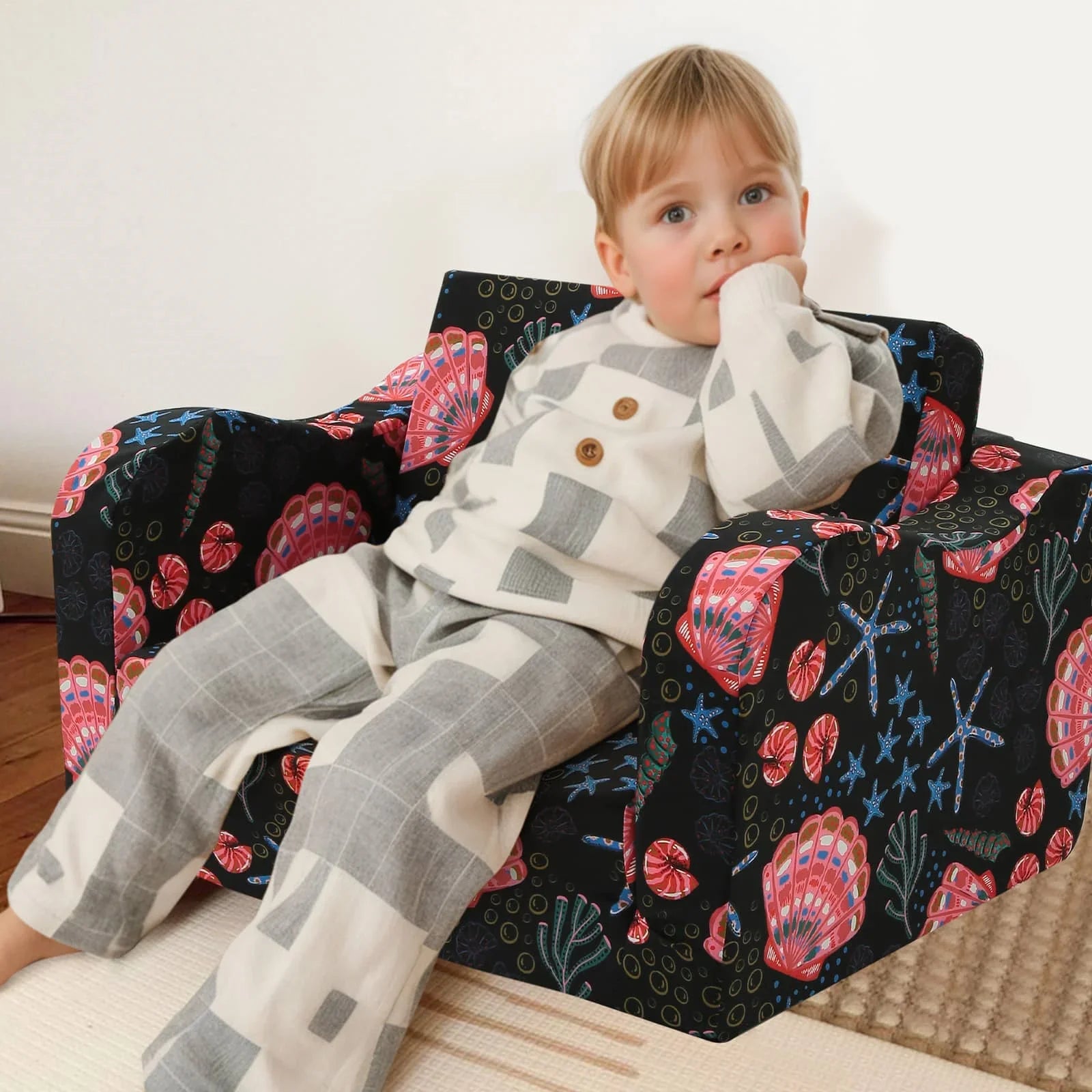 Children's Fold Out Sofa With Patterns