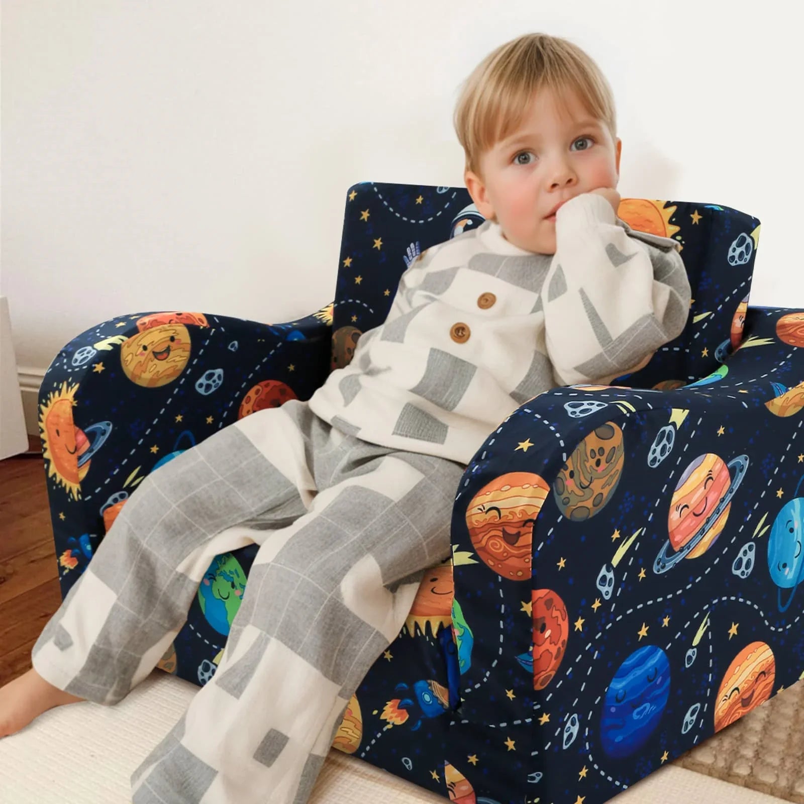 Children's Fold Out Sofa With Patterns
