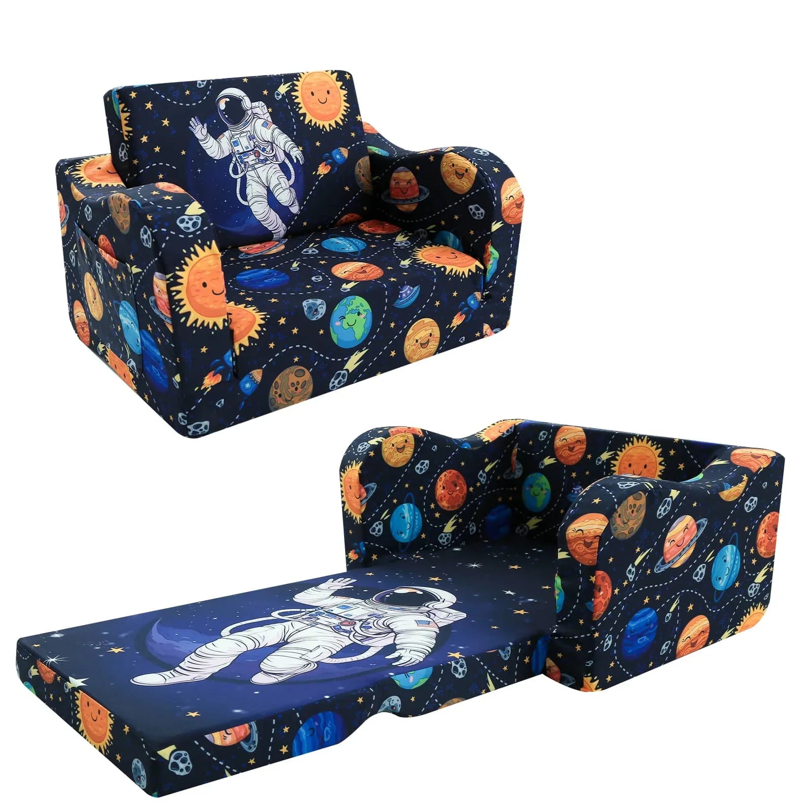 Children's Fold Out Sofa With Patterns