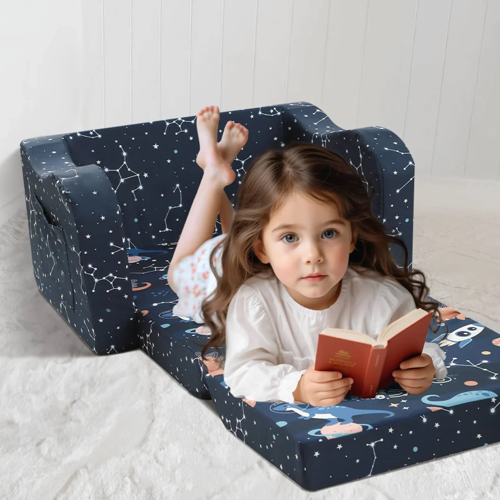 Children's Fold Out Sofa With Patterns