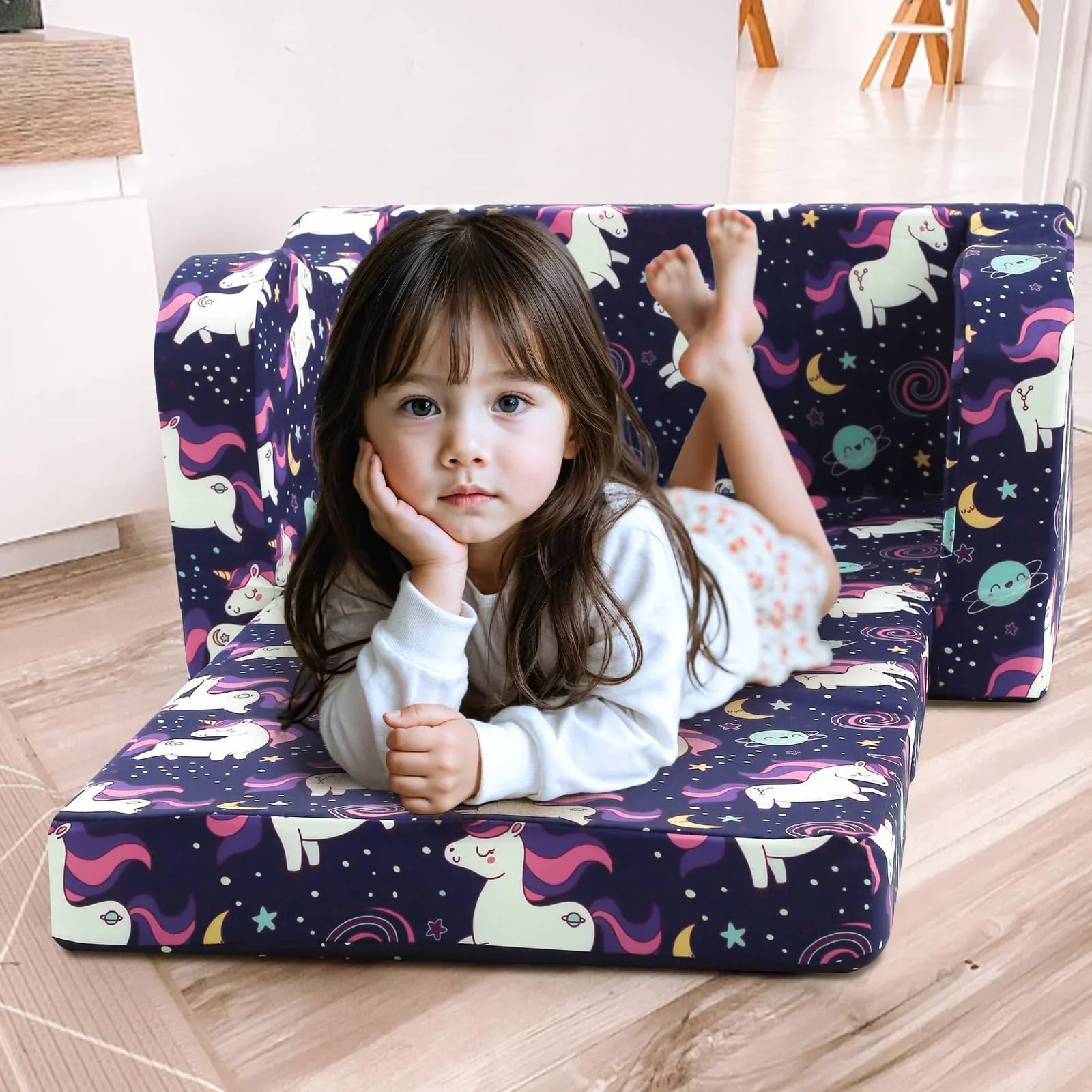Children's Fold Out Sofa With Patterns