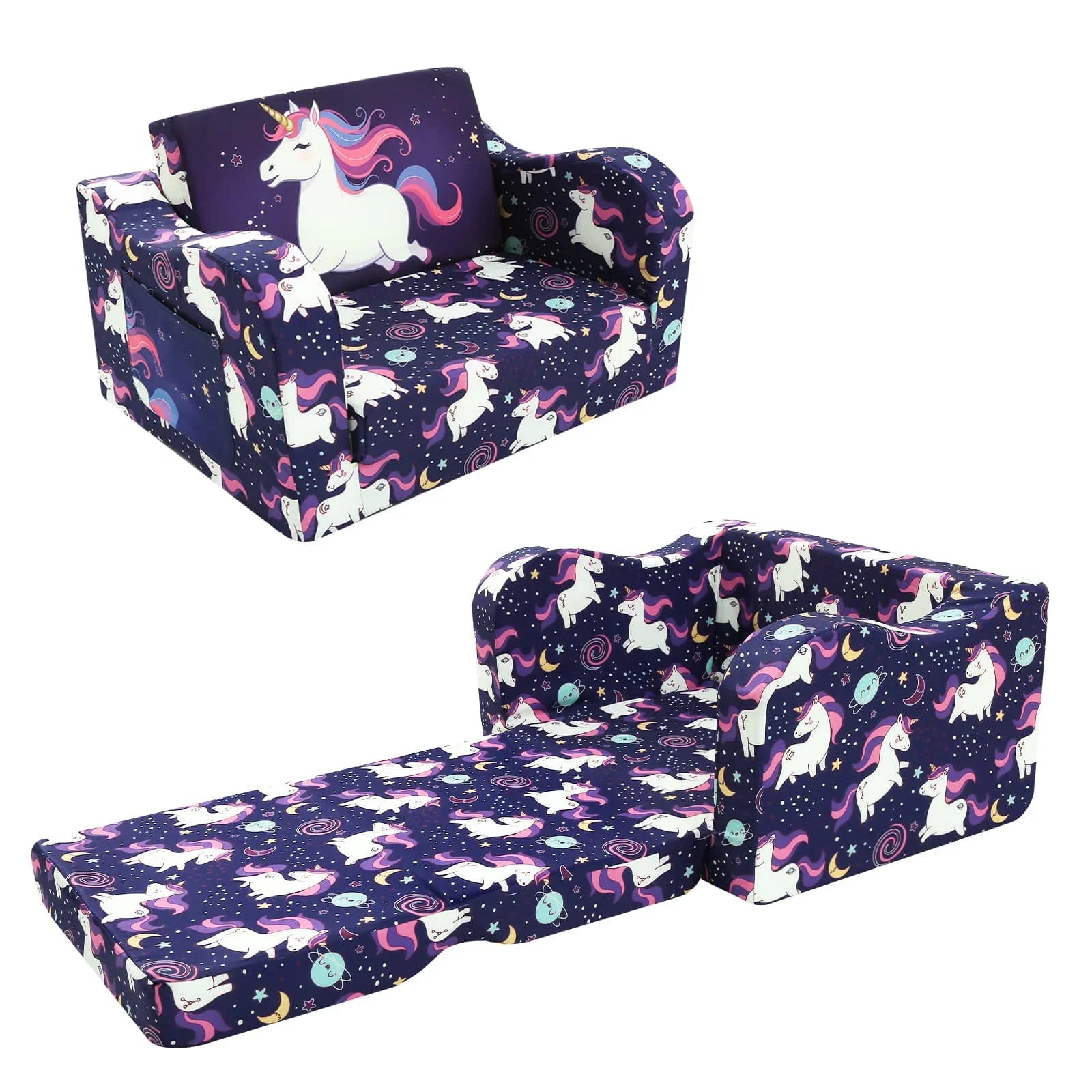 Children's Fold Out Sofa With Patterns