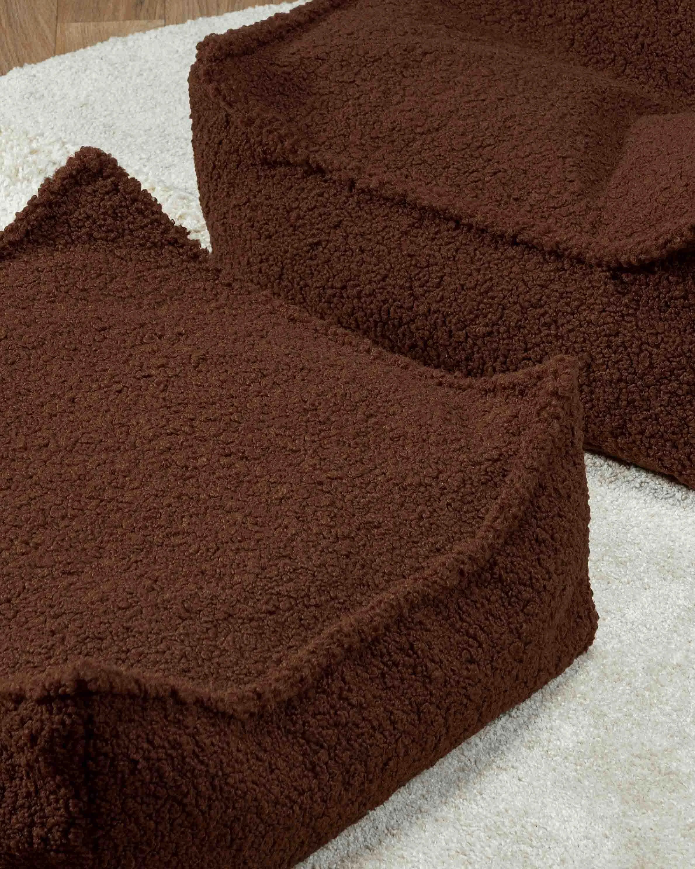 Warm Hazel Beanbag Chair & Ottoman Set