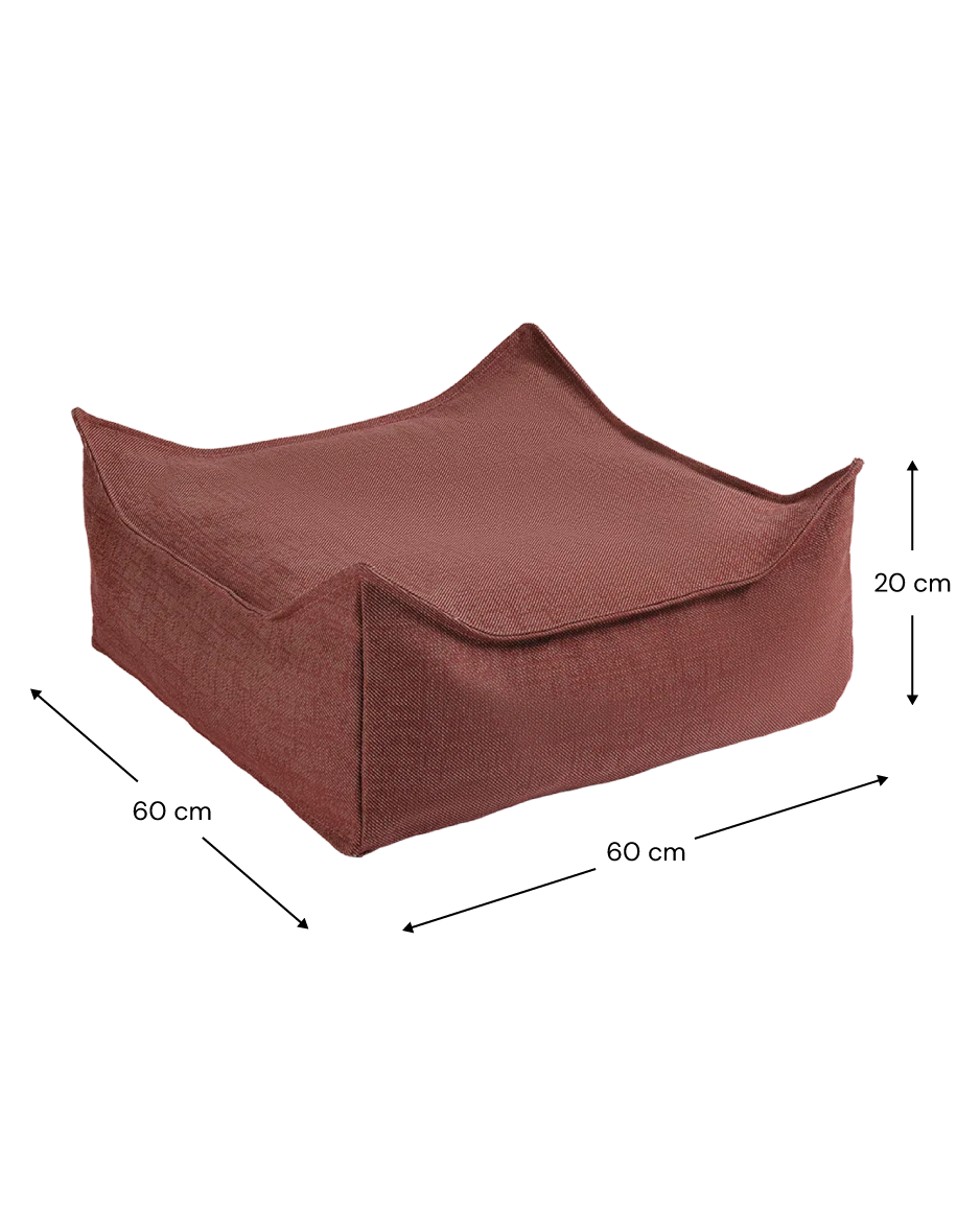 Pomegranate Outdoor Beanbag Chair & Ottoman Set
