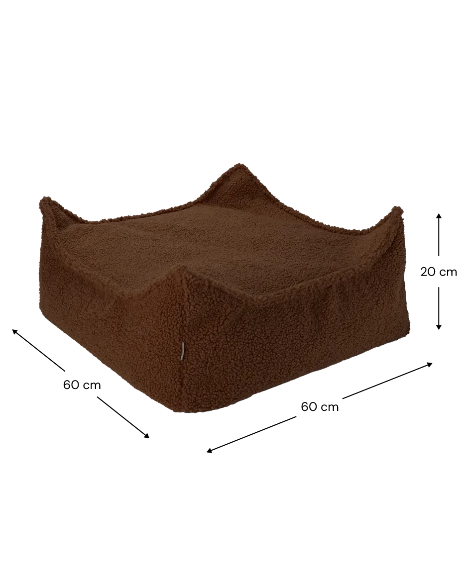 Warm Hazel Square Ottoman