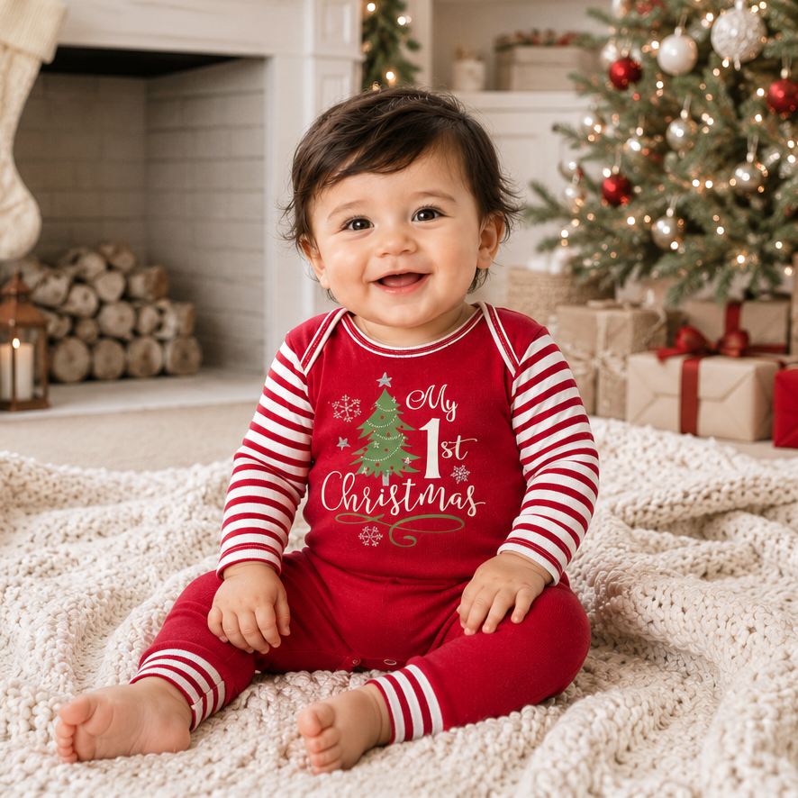 My 1st Christmas Romper