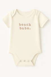 Beach Babe Clay Organic Cotton Short Sleeve Baby Bodysuit