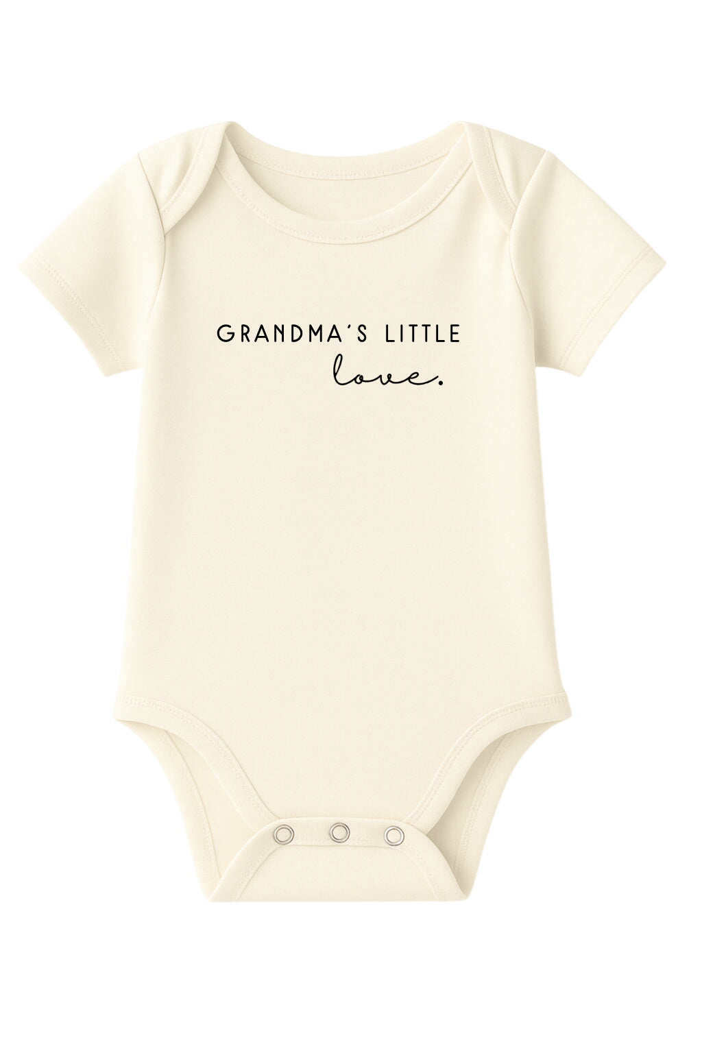 Grandma's Little Love Organic Cotton Baby Bodysuit Short Sleeve