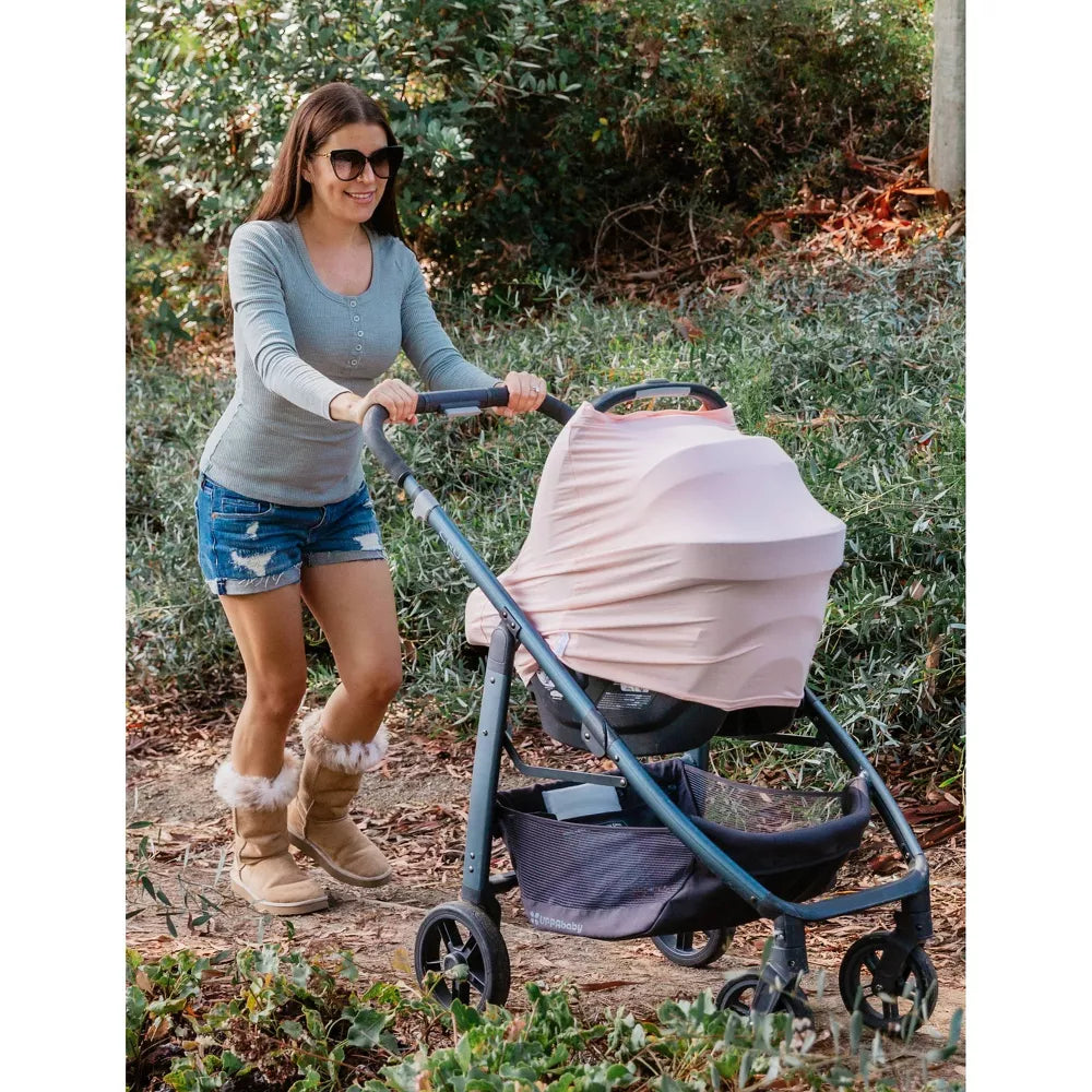 The ® Luxe Bamboo Multi-use Antimicrobial Air Filtering Infant Cover Pink