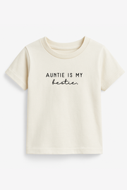 Auntie Is My Bestie Kids T-shirt Organic Cotton Short Sleeve