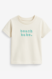 Beach Babe Seafoam Organic Cotton Short Sleeve Toddler T-shirt