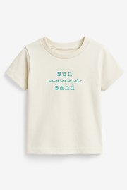 Sun Waves Sand Seafoam Organic Cotton Short Sleeve Toddler T-shirt