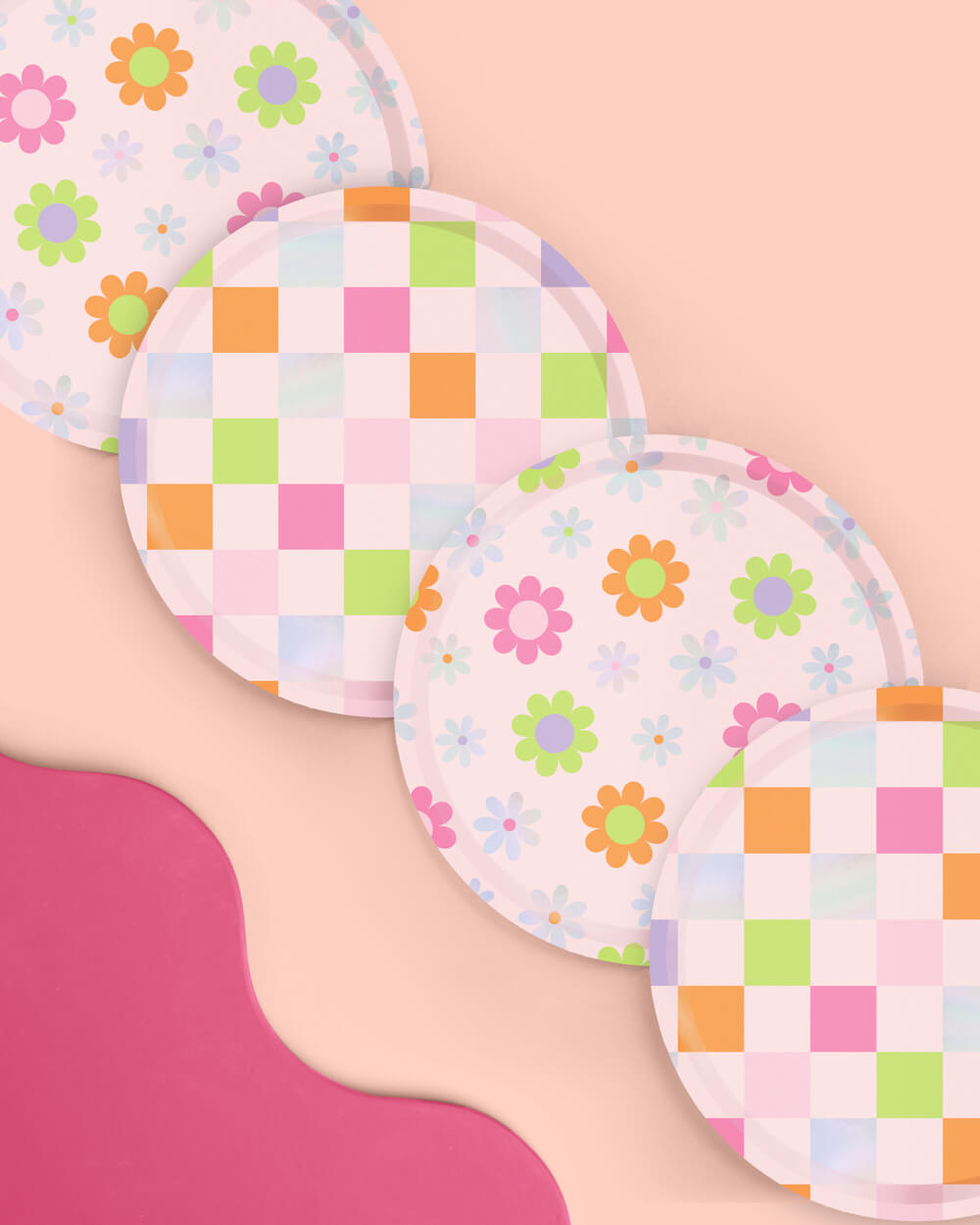 Groovy Girl Plates - 25 Foil Paper Plates